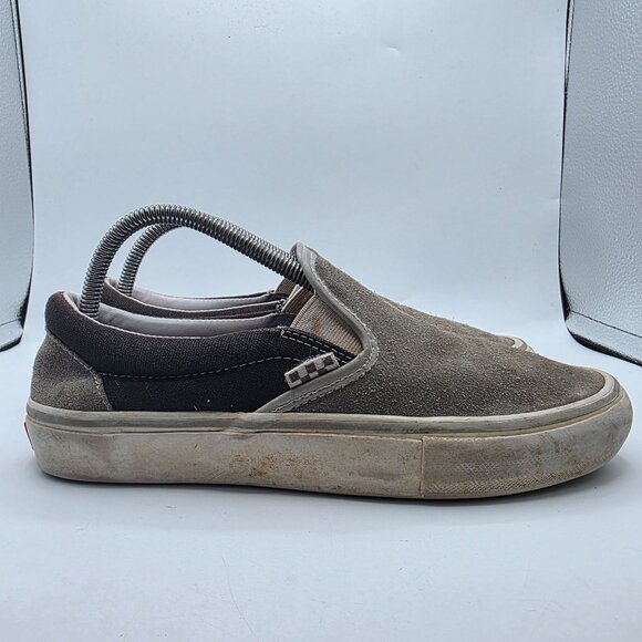 Vans Slip On Skate Shoes Mens Size 8 Gray Casual Walking School Outdoors - Picture 12 of 13